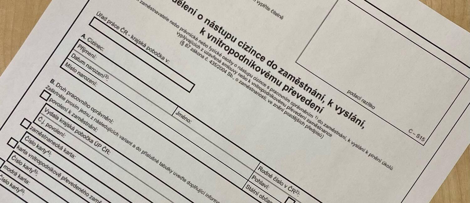 Hlášení práce cizích státních příslušníků