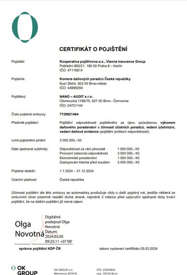 pojisteni | Certifikáty