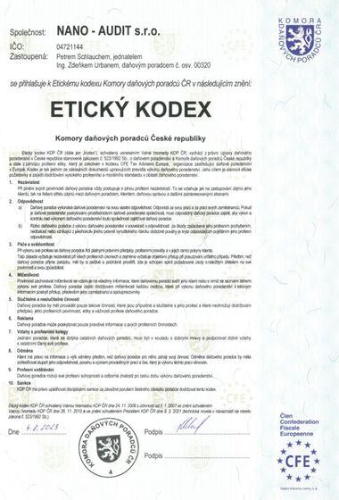 eticky-kodex | Certifikáty